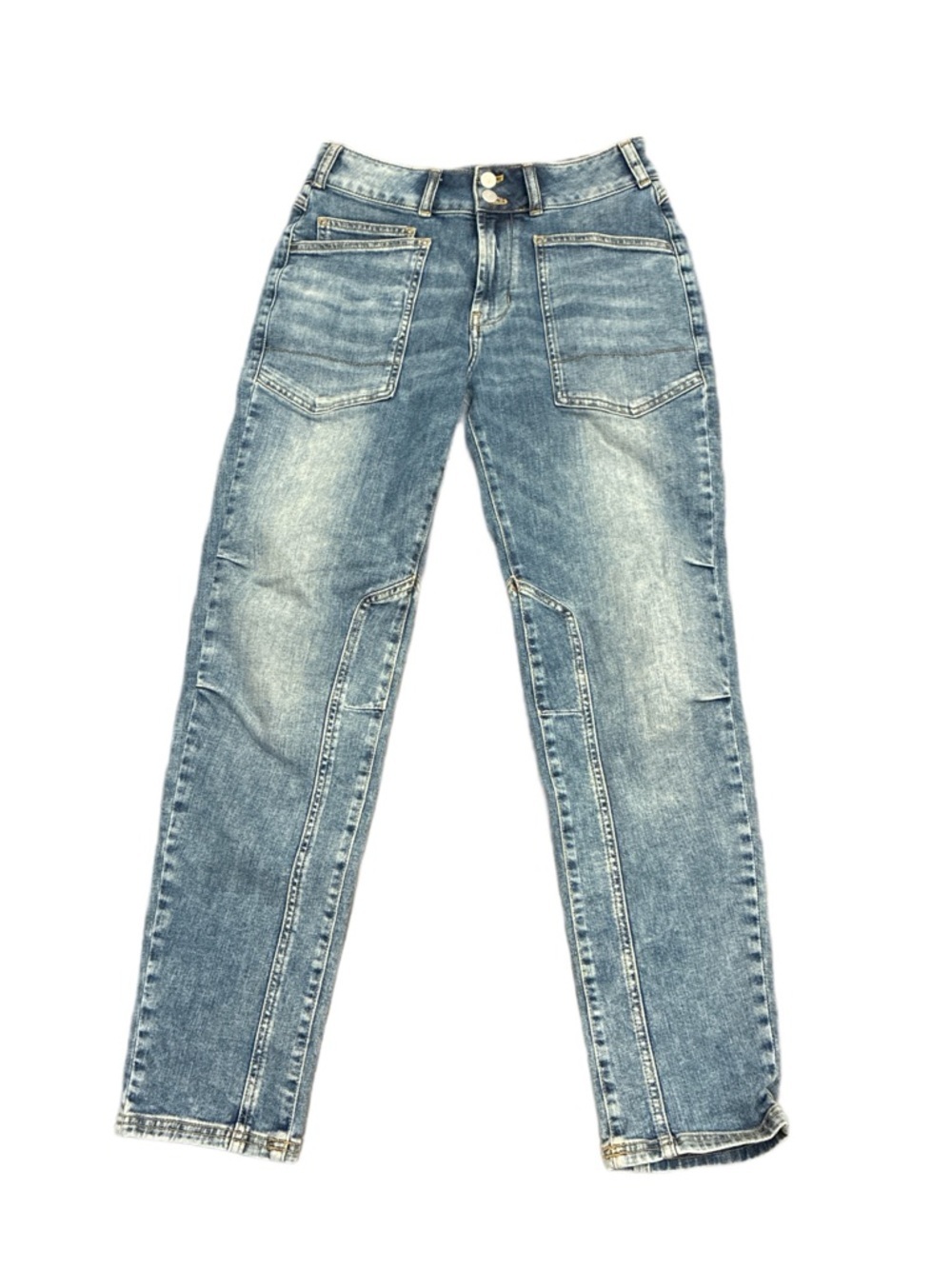 Anthropologie Pilcro Wanderer Mid rise Relaxed Jeans in Light Wash Size 26 - Picture 2 of 7